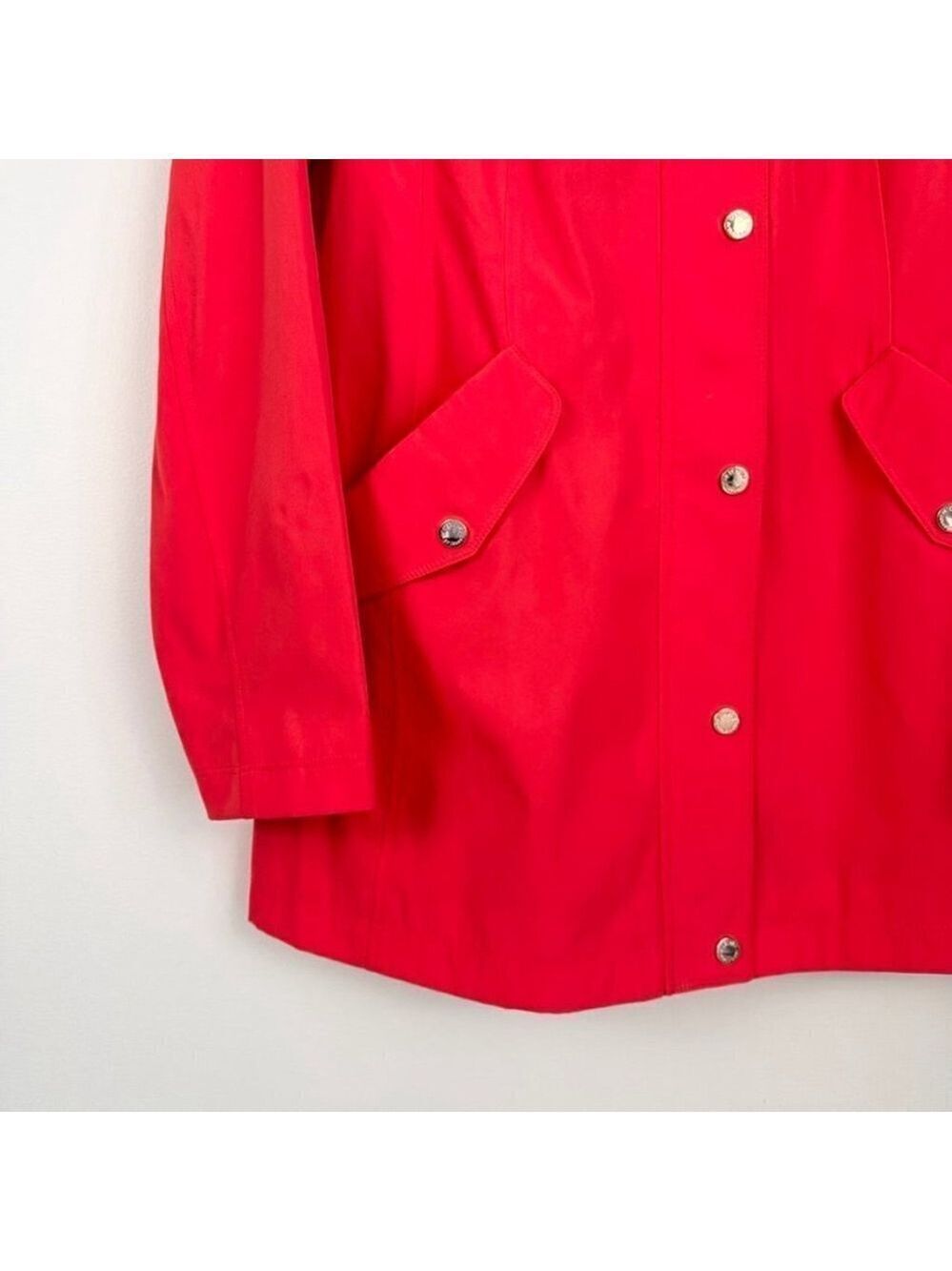 Women's Softshell Jacket Dennis Basso Coral Size XS Oversized New NWT - Picture 4 of 12